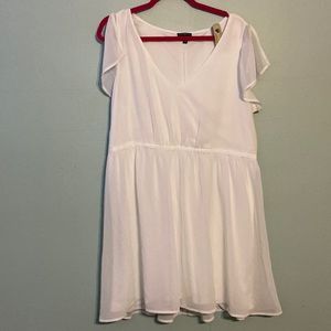White chiffon dress